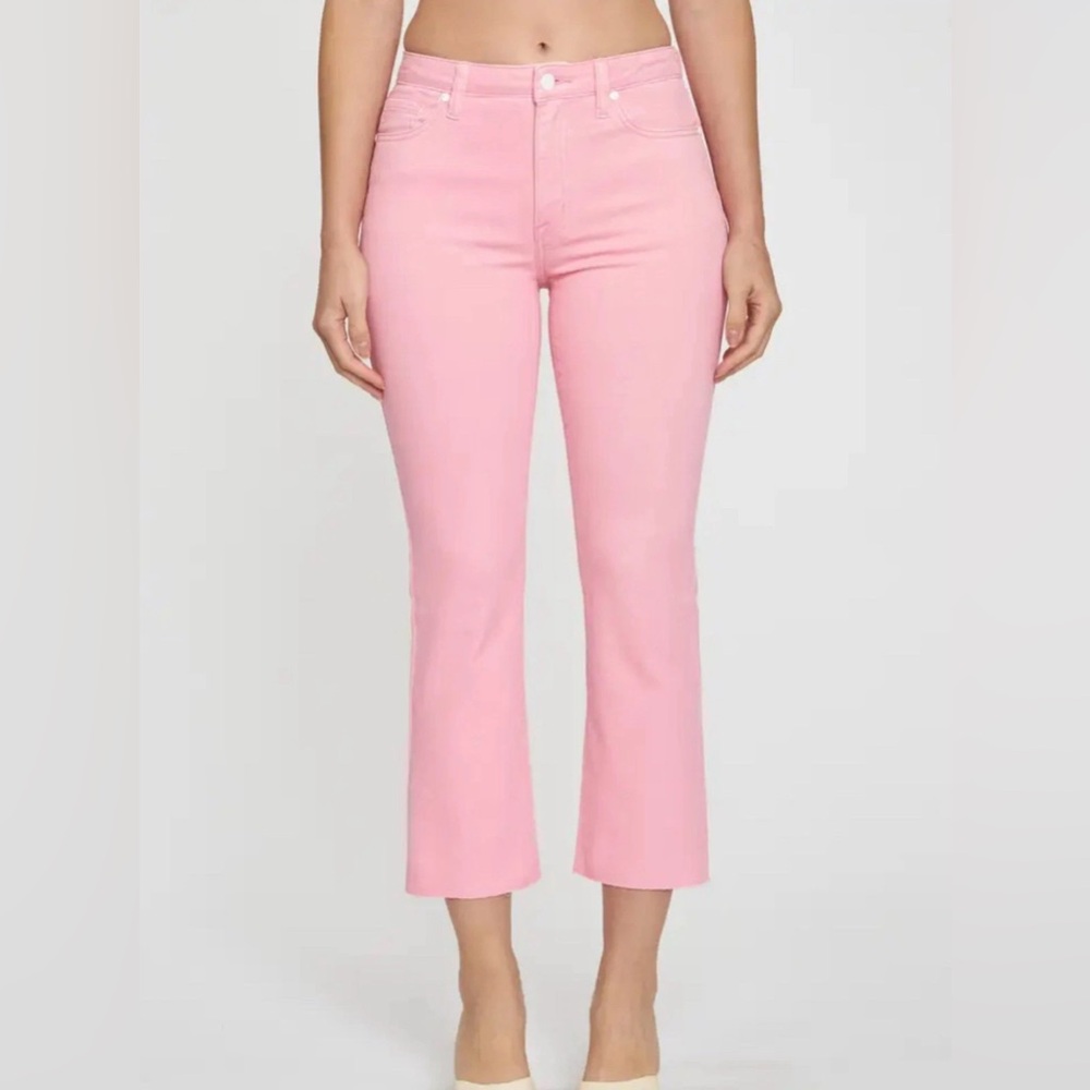 Juniors Eunina Emery Barbie Pink High Rise Cropped Bootcut Jeans Sz 5/27 NWT
